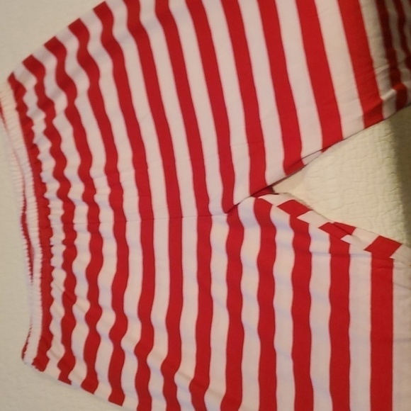 Shelry Red & White Striped Unisex 2 Piece Sz M Pagamas - Picture 9 of 14